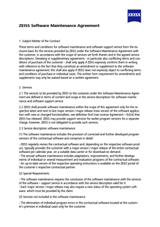 Voorbeeldafbeelding van Software Maintenance Agreement