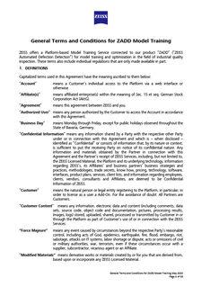 Voorbeeldafbeelding van General Terms and Conditions for ZADD Model Training