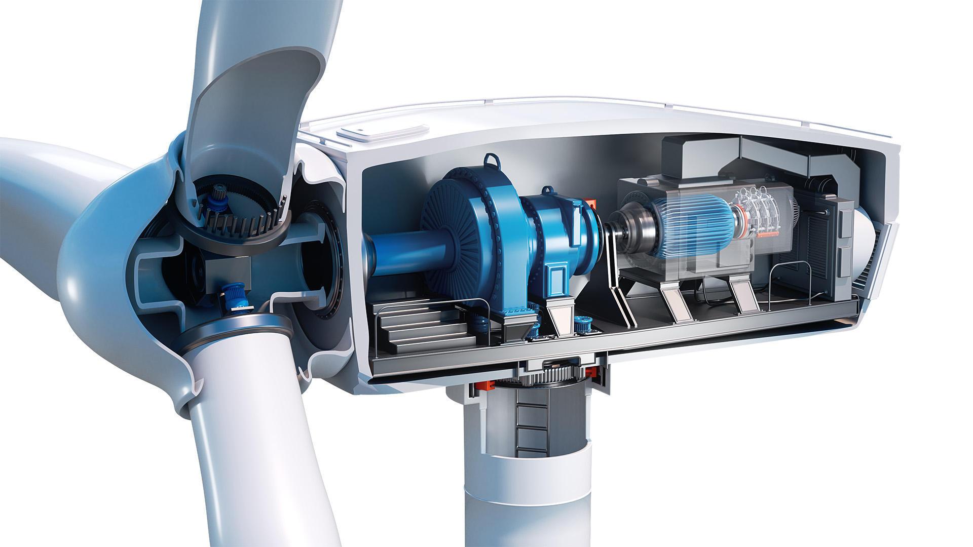A turbine opened up showing ZEISS Metrology solutions