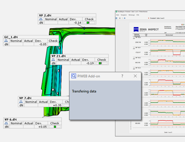 New PiWeb add-ons for ZEISS INSPECT