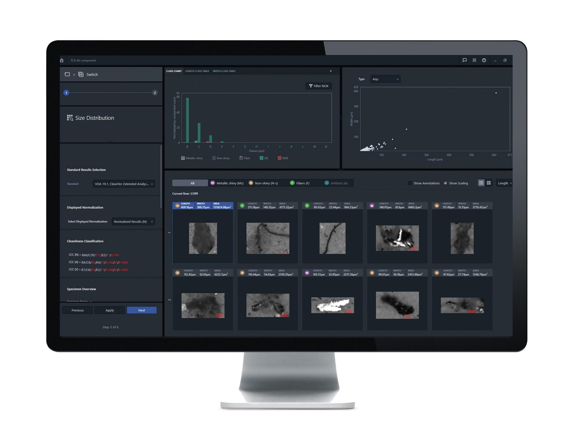 evaluatie met ZEISS ZEN core Technische reinheidsanalyse