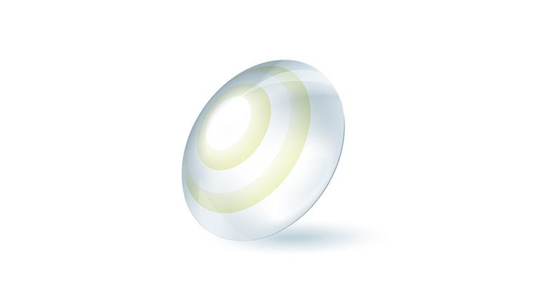 3D-illustratie van zachte contactlens.