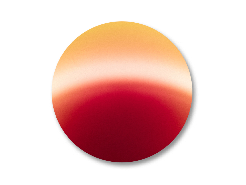 ZEISS DuraVision Mirror Red met een oranje kleurverloop aan de bovenkant.
